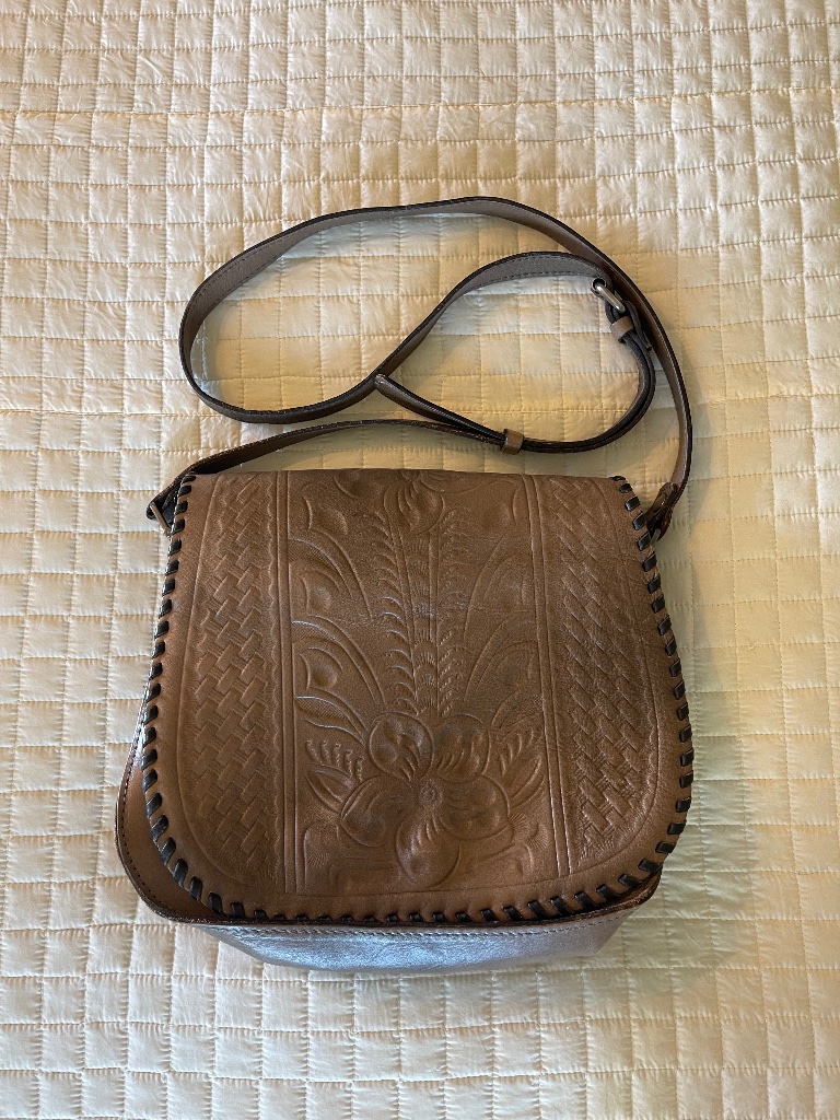 Patricia Nash Leather Saddle Bag